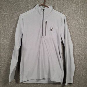 Spyder Men's 1/4 Zip Gray Pullover Men's Size Medium
